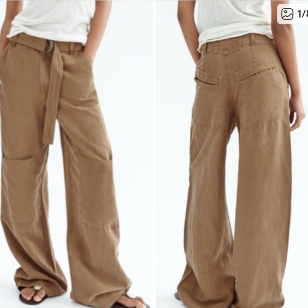 Zara Wide Leg Utility Trousers XS